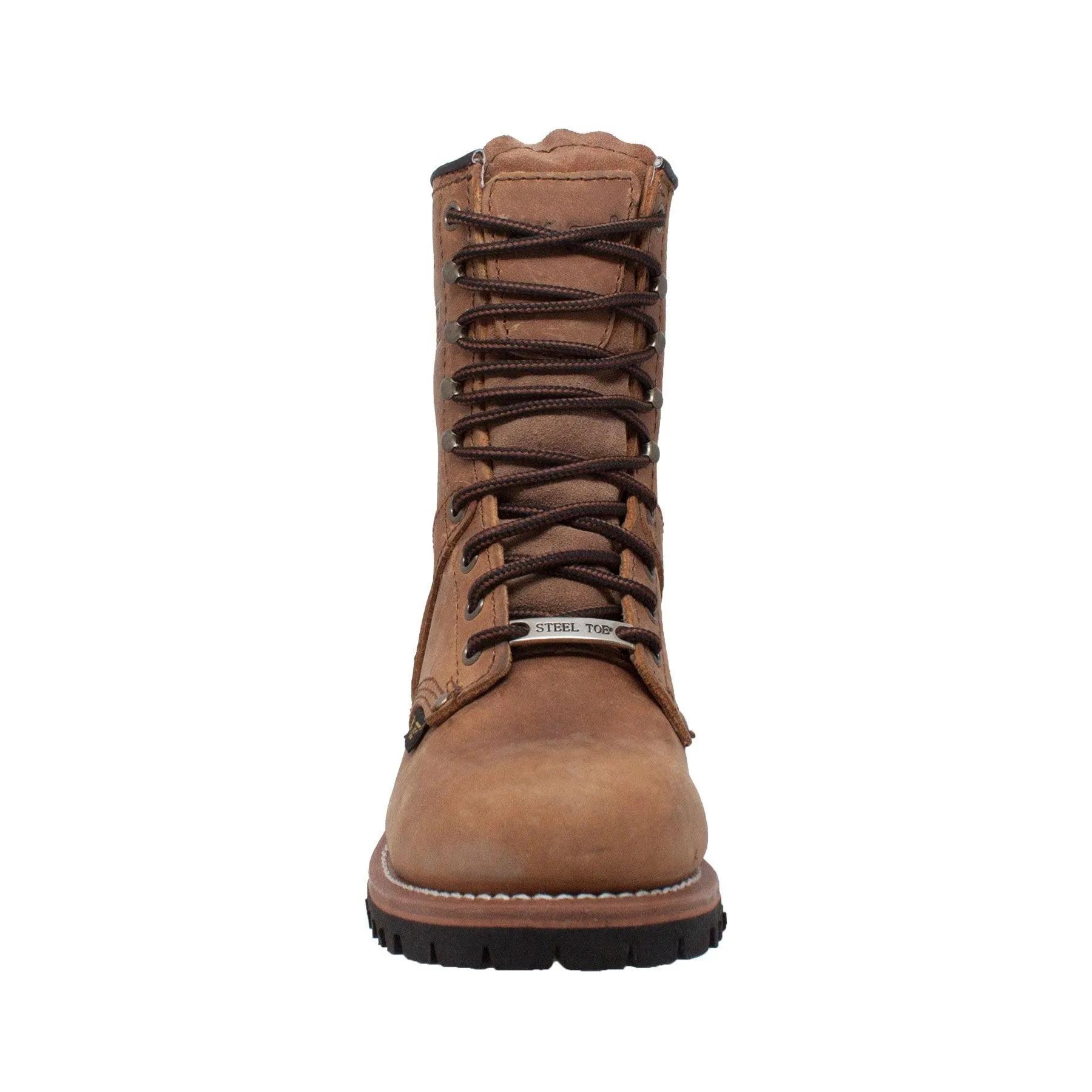 AdTec Women's 9" Steel Toe Logger Brown