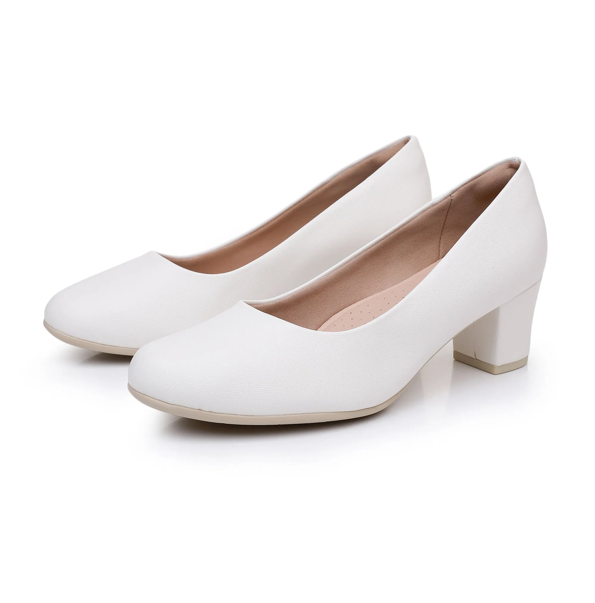 All-Day Comfort Pumps - White Nappa (110.072)