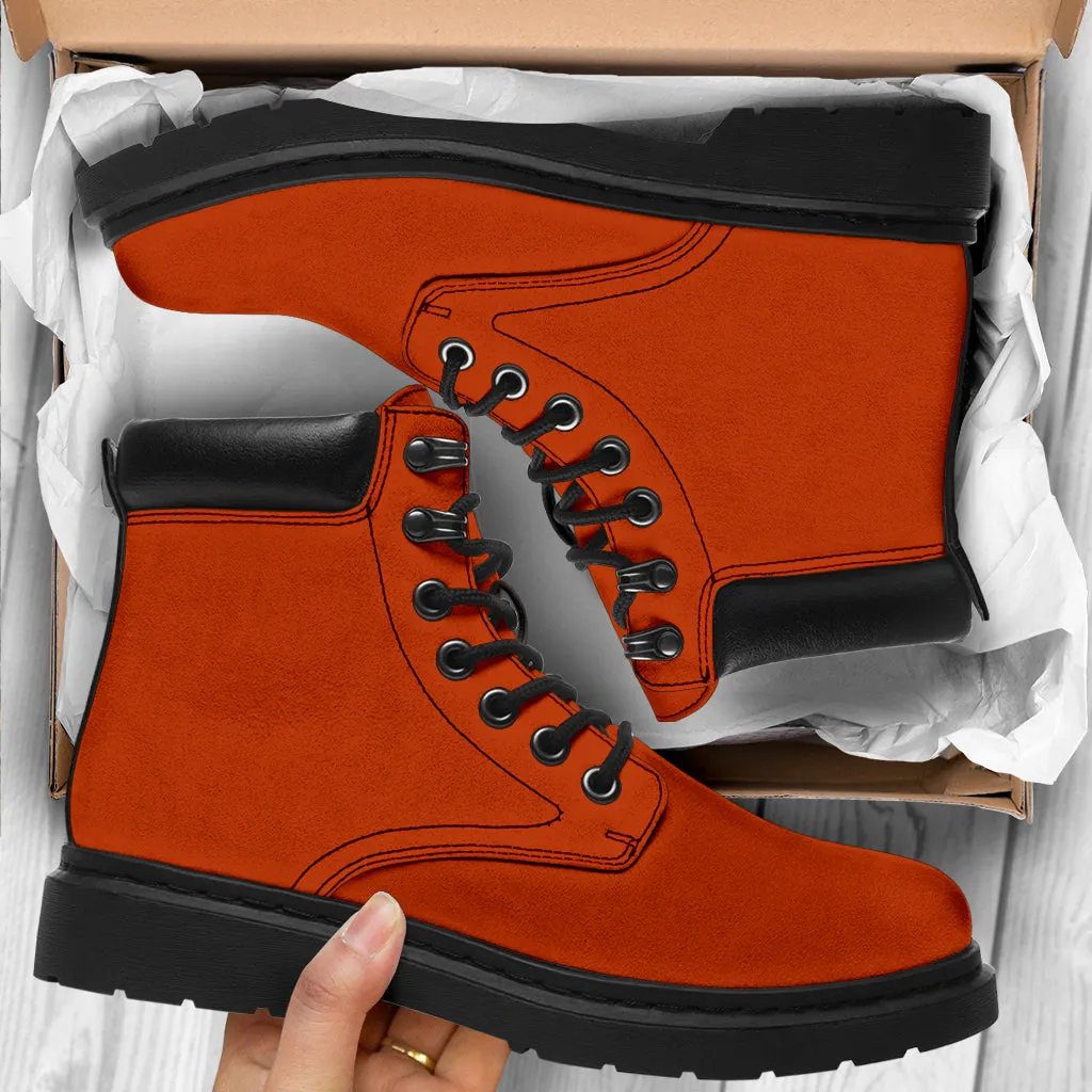 All-Season Boots_Texas Orange_Micro-Suede