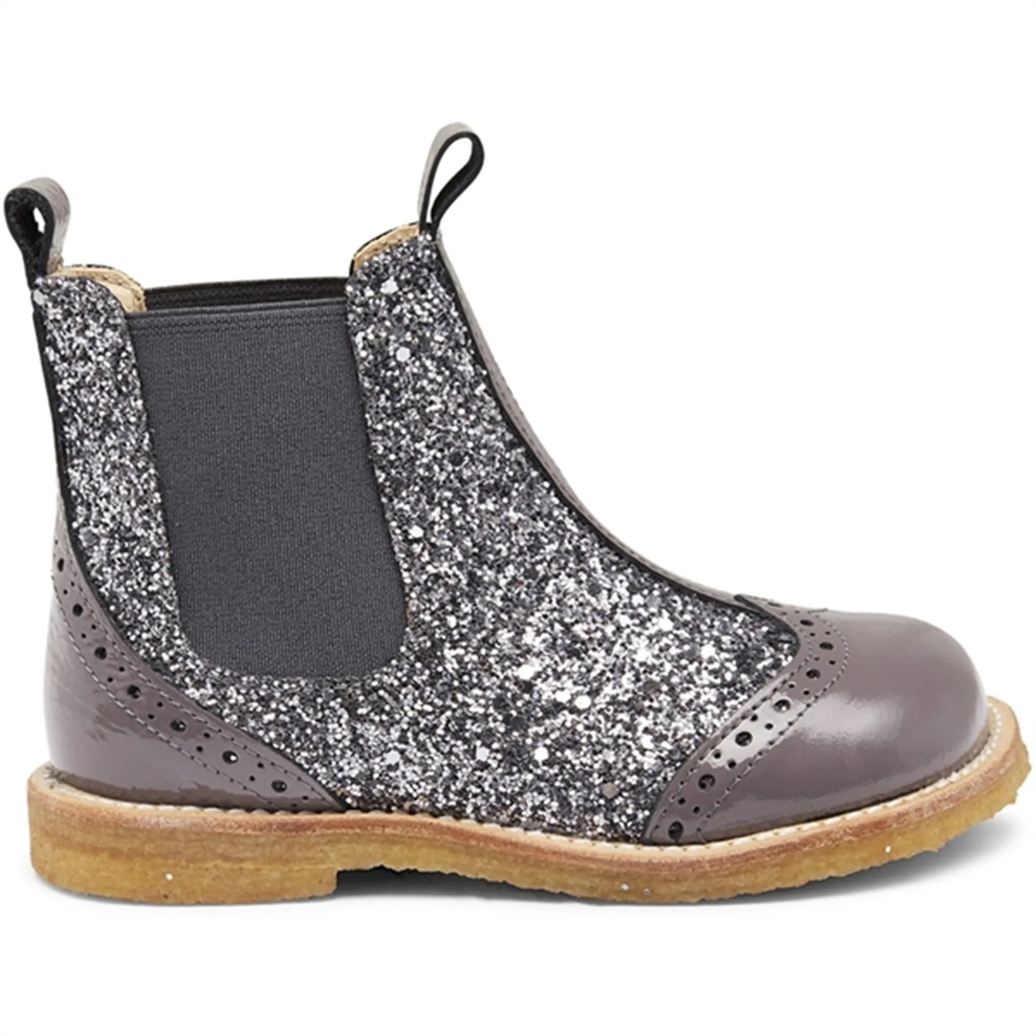 Angulus Chelsea Boots With Glitter Lavender/Dusty Lavender/Elastic