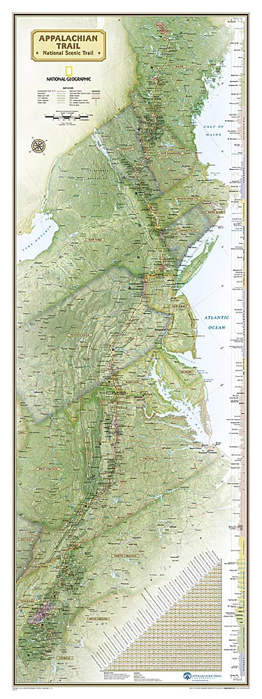 Appalachian Trail Wall Map [In gift box]