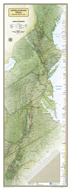 Appalachian Trail Wall Map [In gift box]