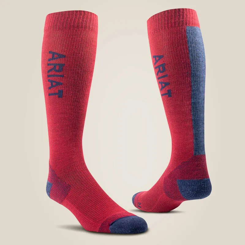 AriatTEK Thaw Navy & Grey Merino Socks