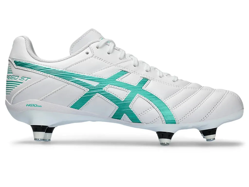 Asics Lethal Speed ST Boots – White / Aurora Green