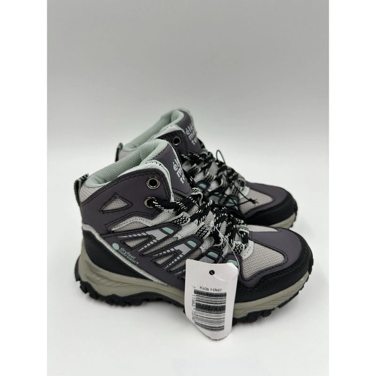 Big Kid Size 2, High Top Gray Hikers