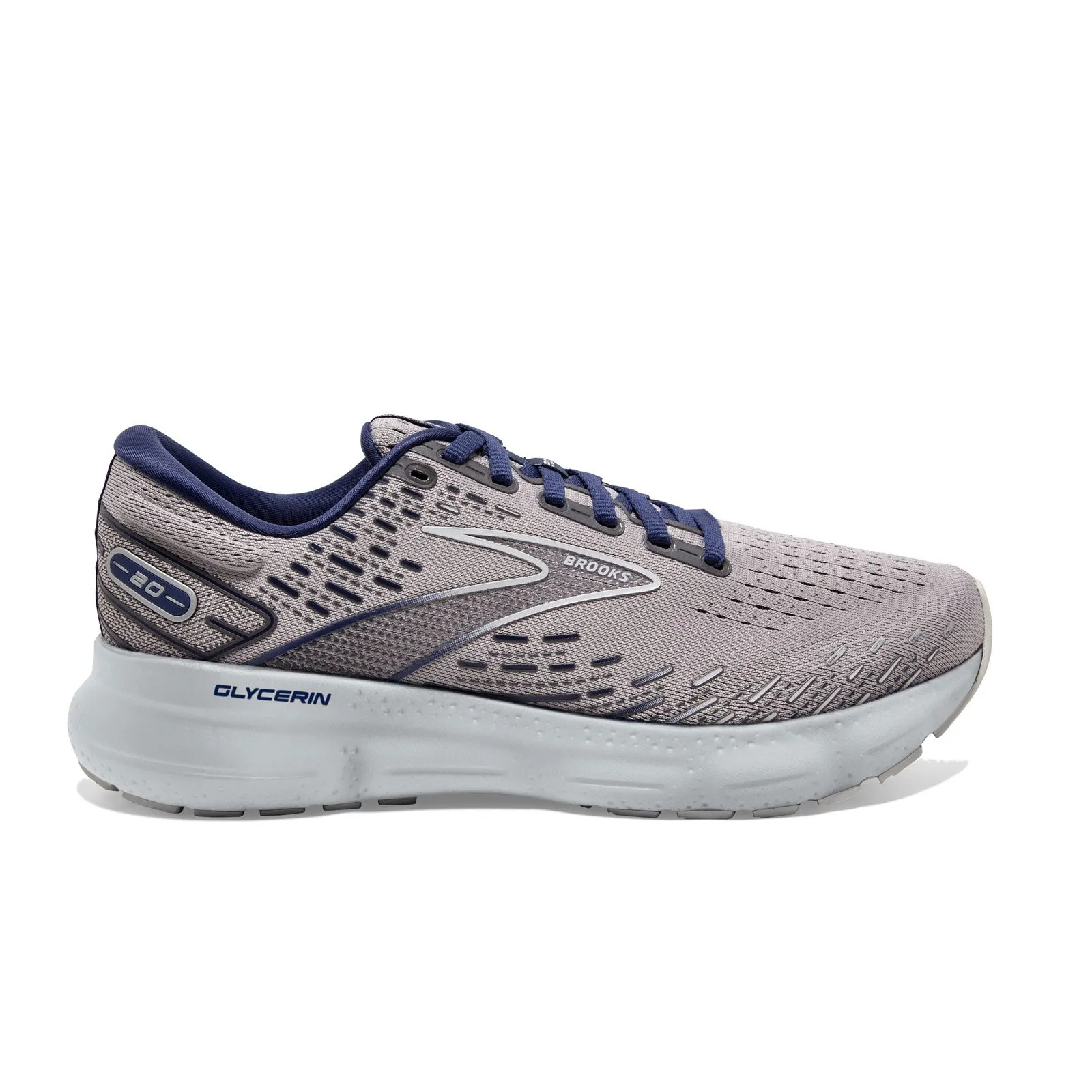 Brooks Glycerin 20 (Men) - Alloy/Grey/Blue Depths