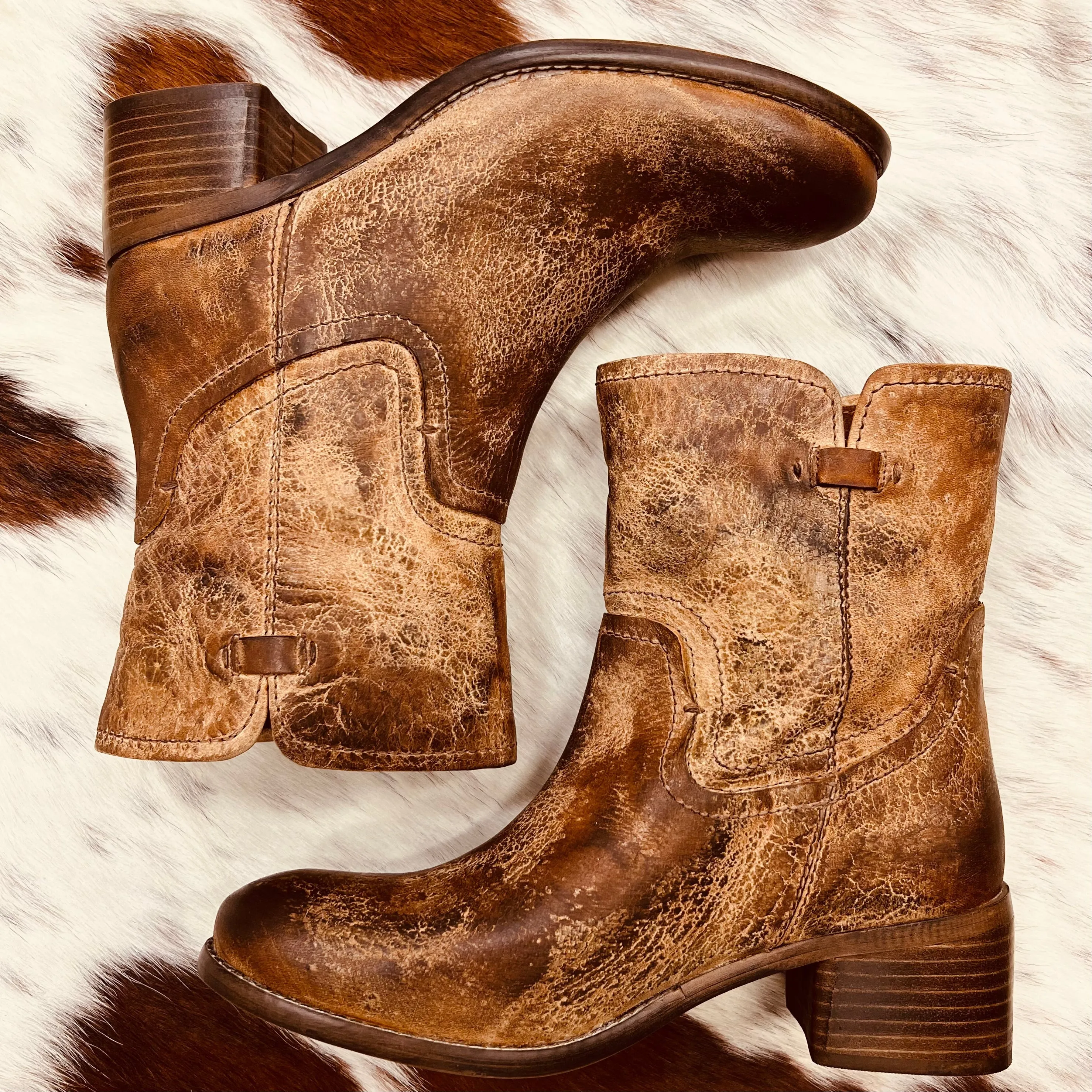 Brown Weathered Leather Boot*