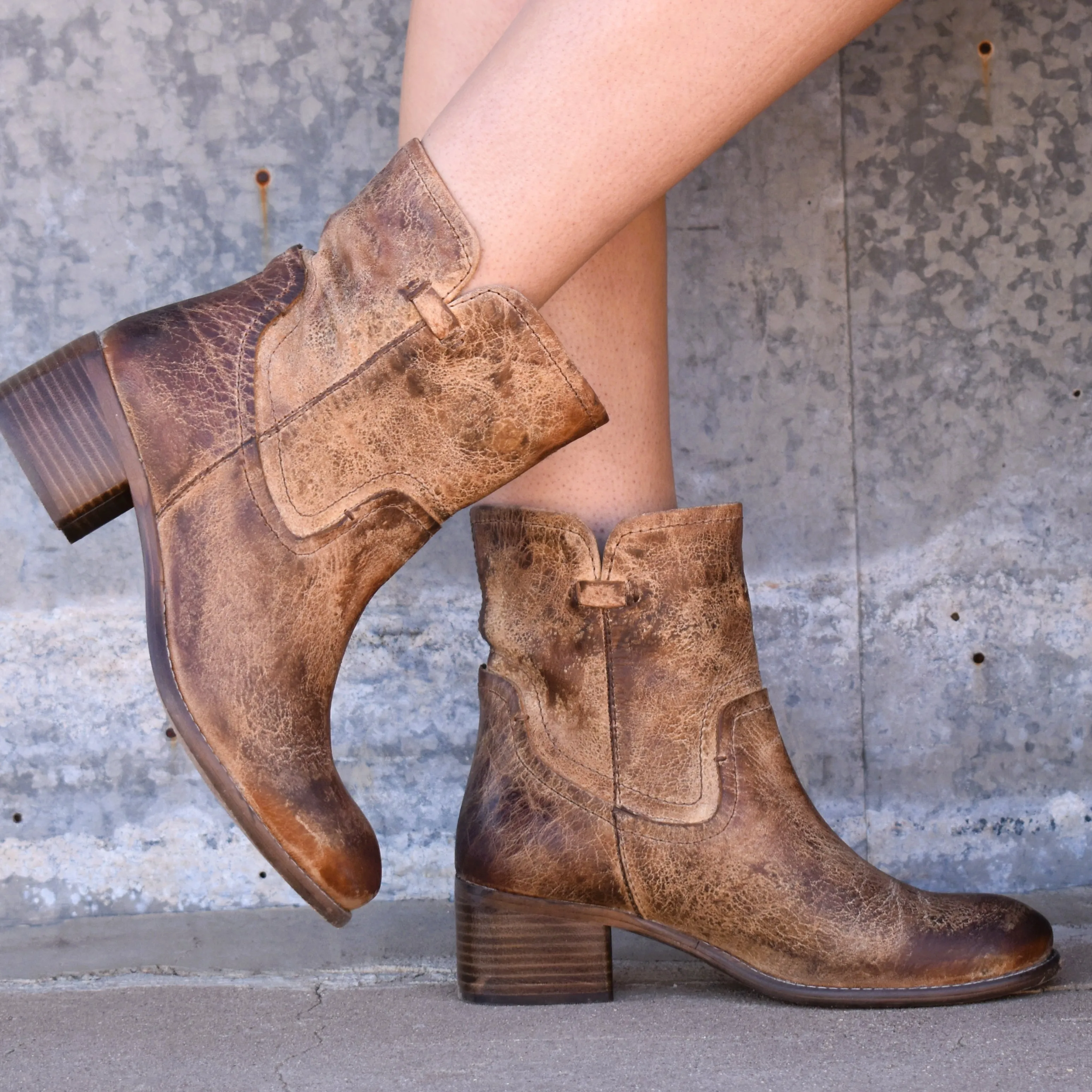 Brown Weathered Leather Boot*