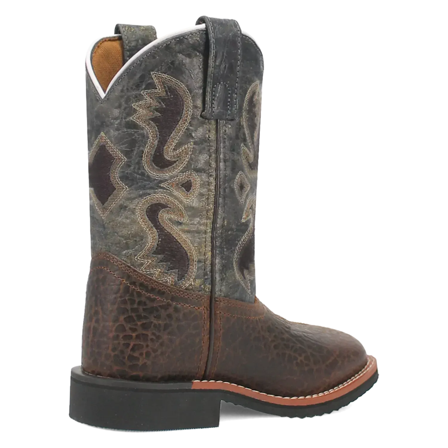 Dan Post Creek (Dark Navy/Brown) - Little Kid's/Big Kid's Leather Cowboy Boots