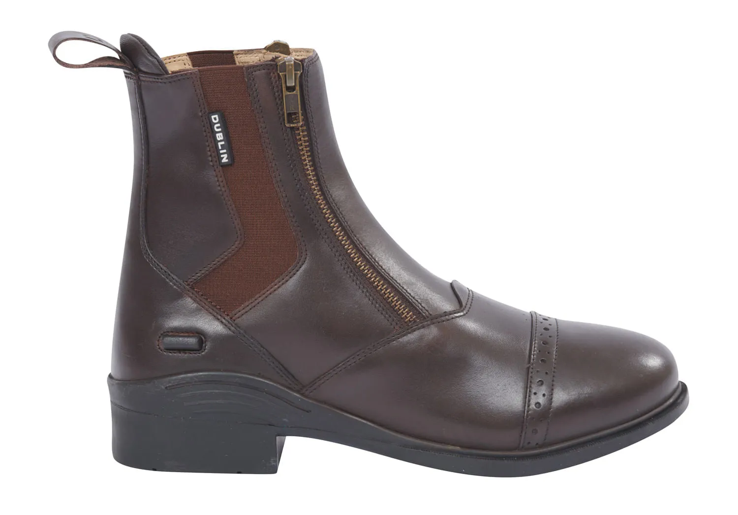 Dublin Evolution Double Zip Front Paddock Boots, Brown