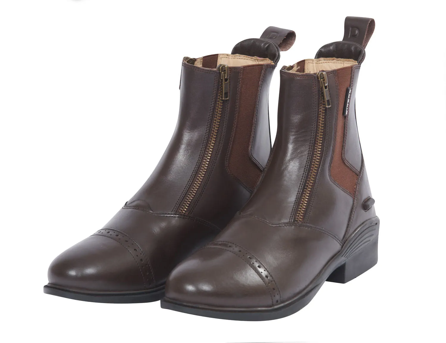 Dublin Evolution Double Zip Front Paddock Boots, Brown