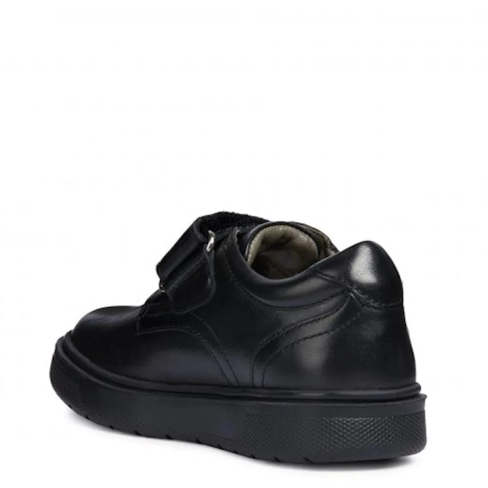 Geox Boy's J Riddock Black Leather (Sizes 32-35)