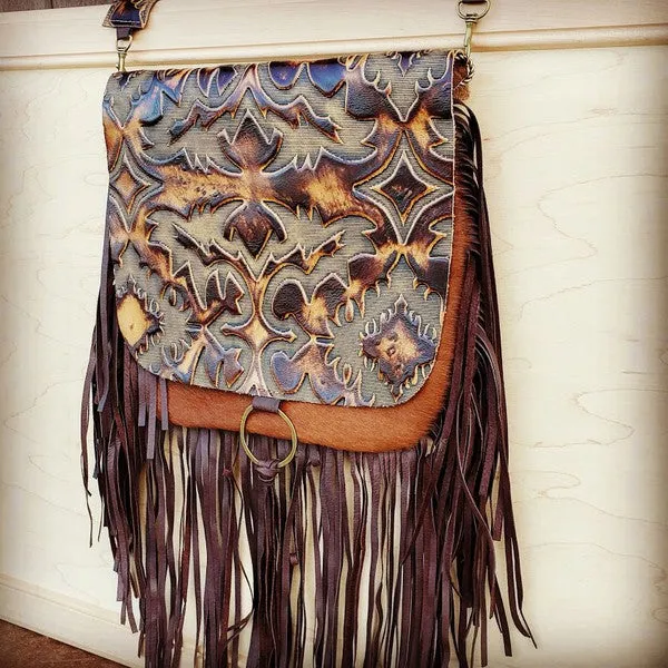 Hair On Hide w/ Laredo Flap Crossbody Handbag