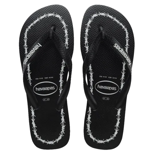 Havaianas Top Print Goodvibez Thongs - Black/White