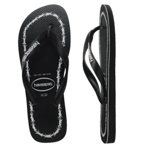 Havaianas Top Print Goodvibez Thongs - Black/White