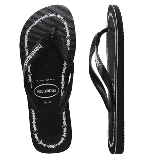 Havaianas Top Print Goodvibez Thongs - Black/White