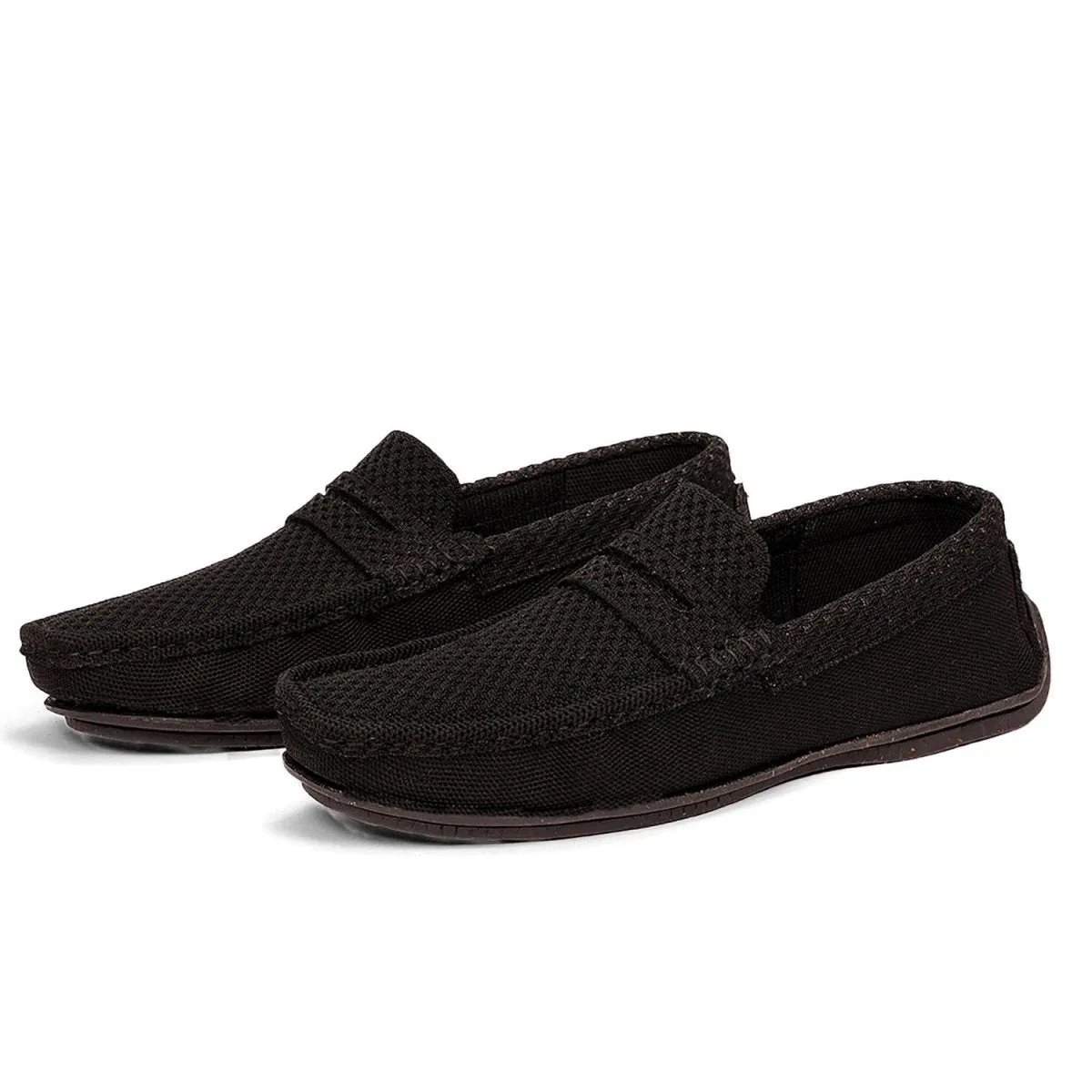 Jet Black Moc Mens Shoes Loafers