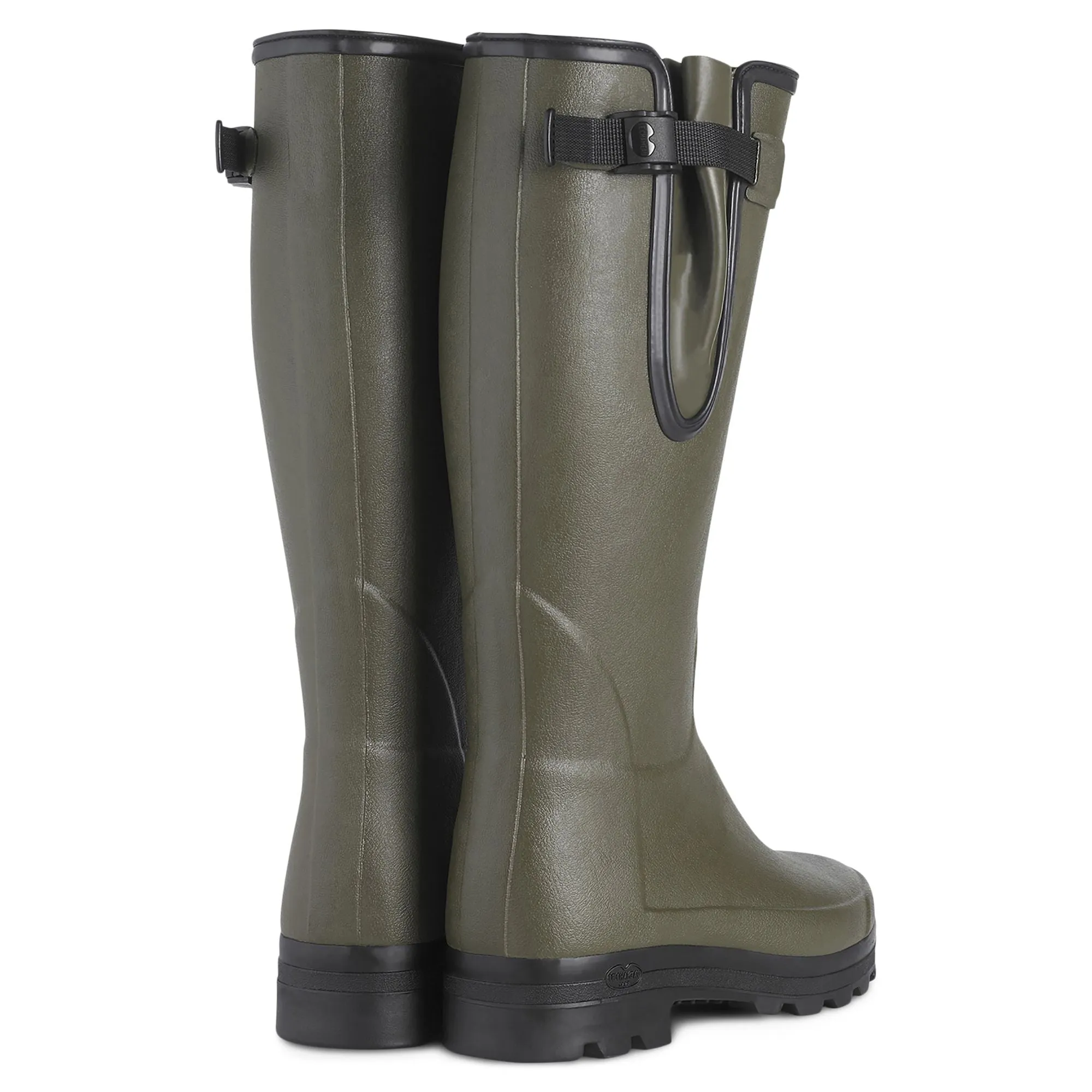 LE CHAMEAU Vierzonord Boots - Mens Neoprene Lined - Dark Green