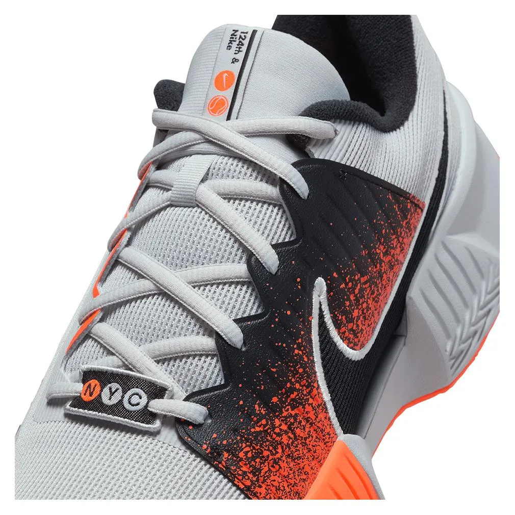 Mens GP Challenge Pro PRM Tennis Shoes - Stylish Pure Platinum and Black Design for Enhanced Performance