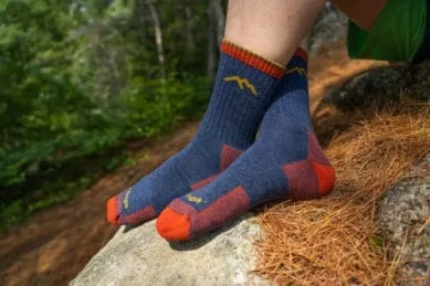 Men's Hiker Micro Crew Midweight Hiking Sock - Denim