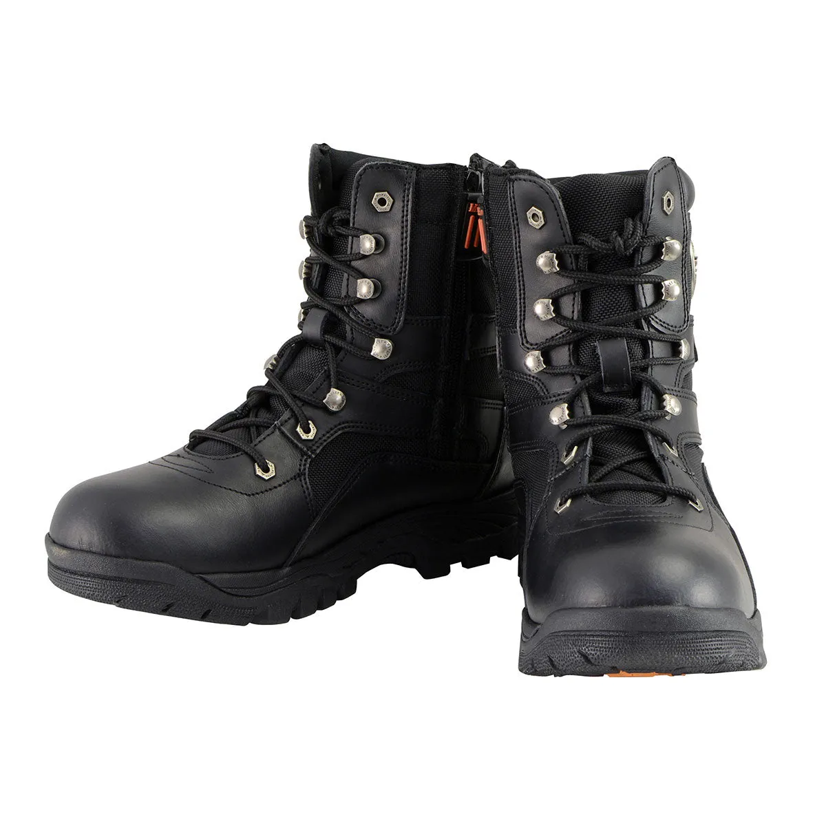 Milwaukee Leather MBM9105 Men's 9-Inch Black Tactical Lace to Toe Leather Boots