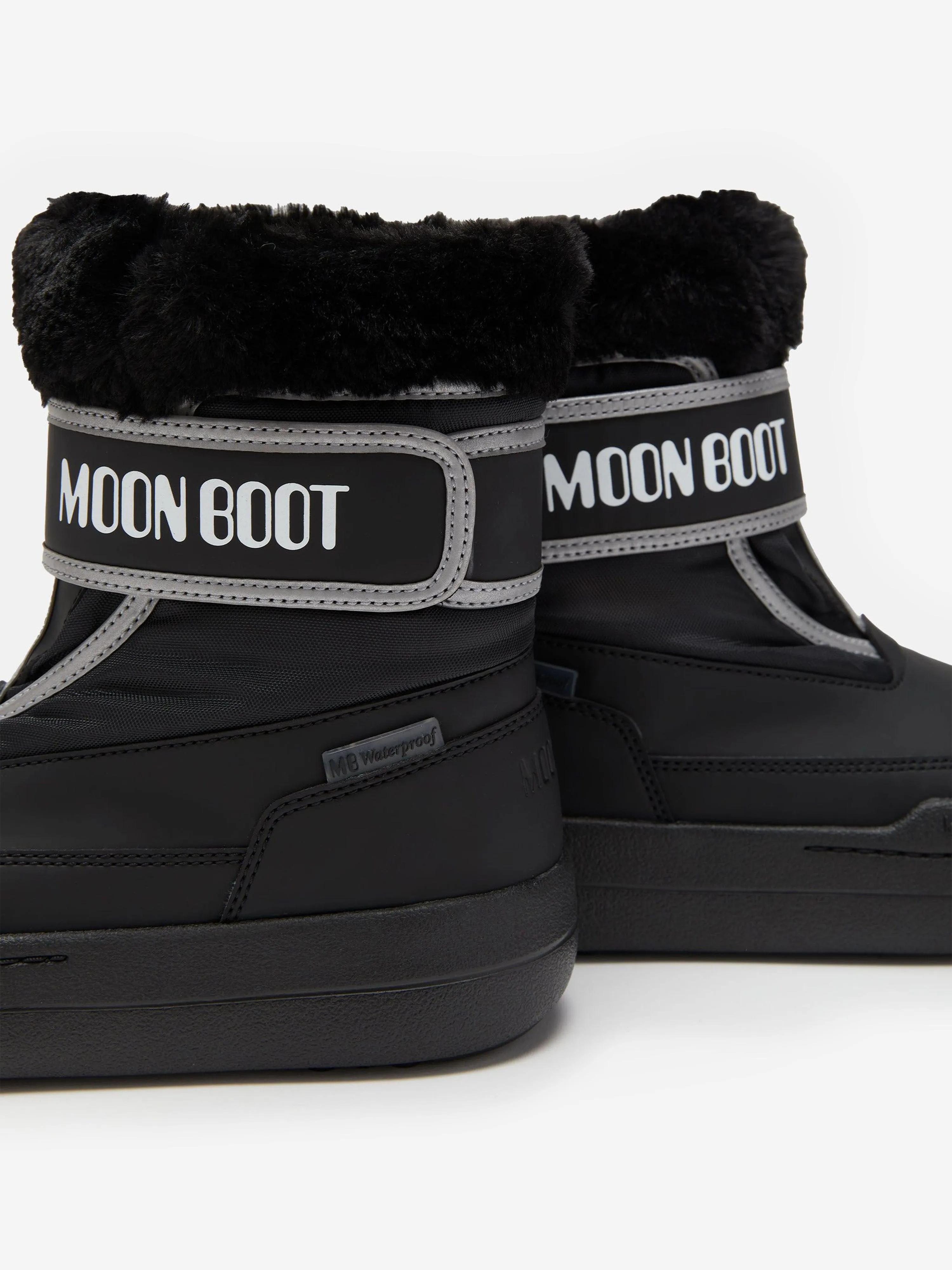 Moon Boot Kids JR Park Strap Boots in Black