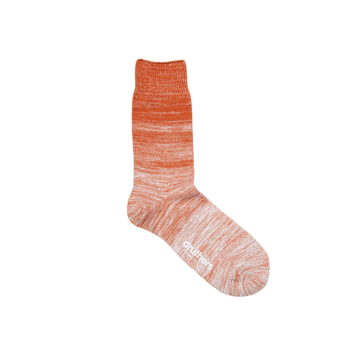 ORGANIC COTTON GRADIENT CREW SOCK - ORANGE & WHITE