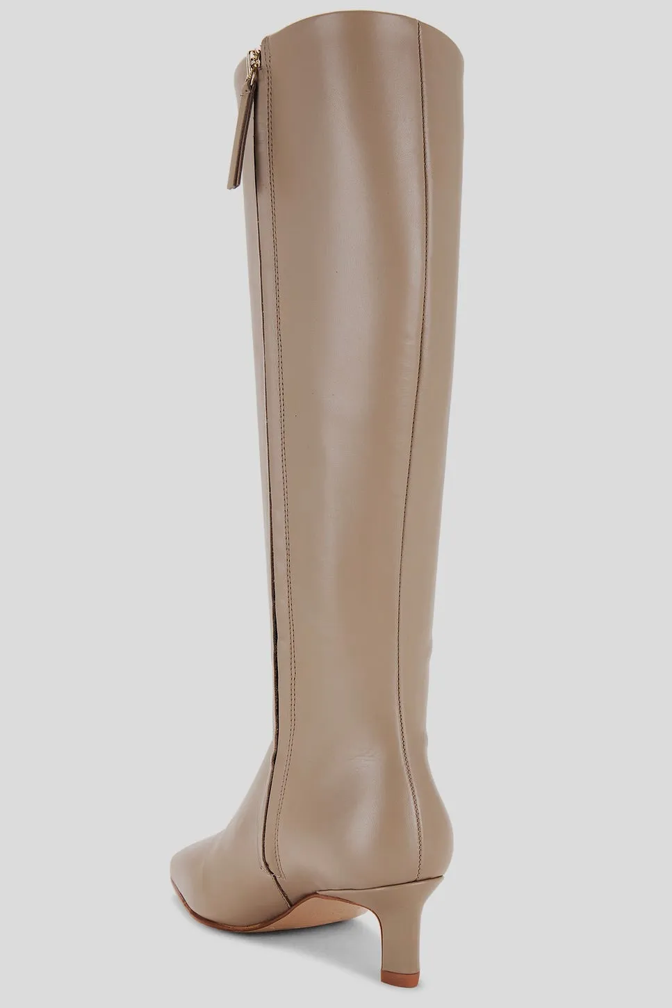 Rory Taupe  Leather Boots - Taupe