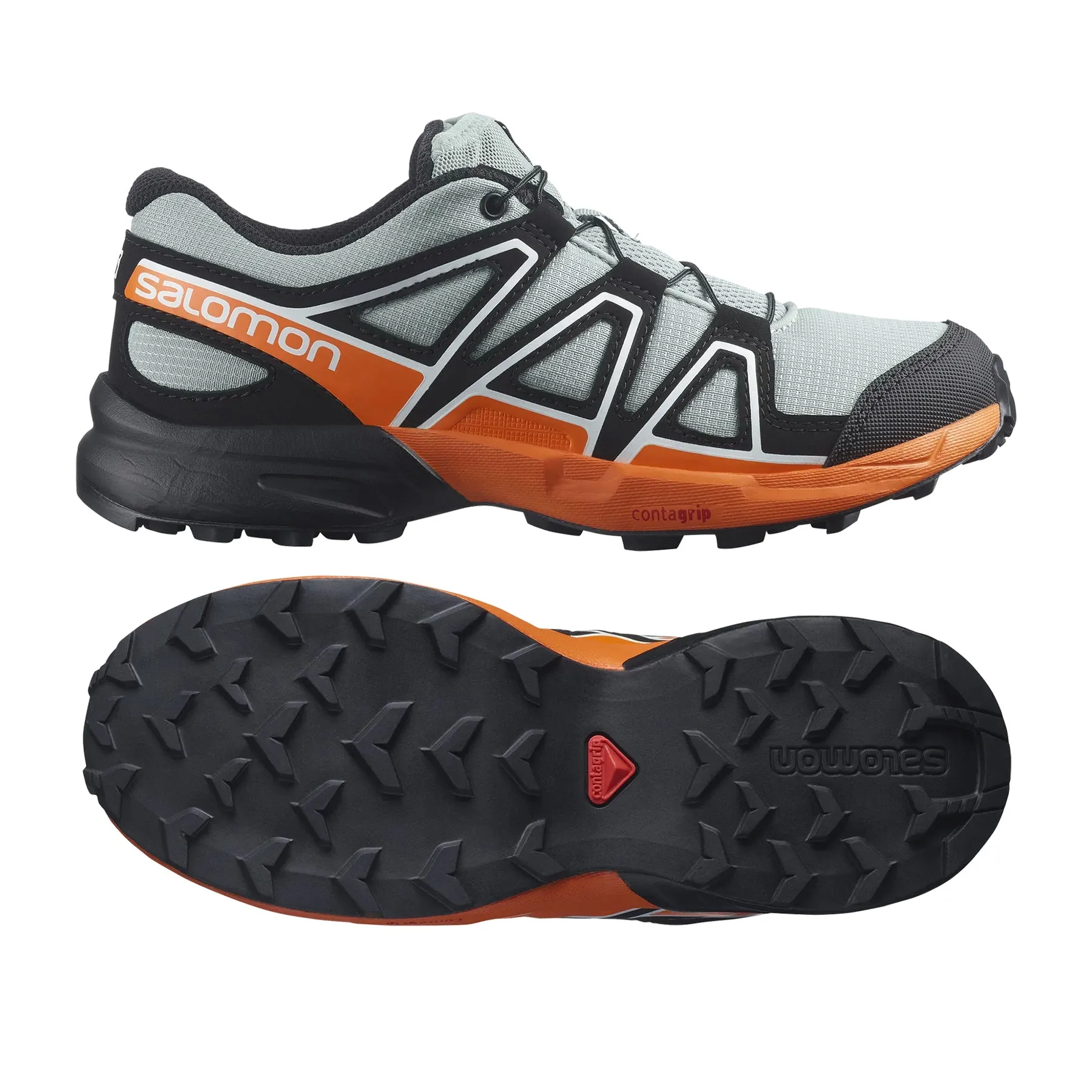 Salomon Speedcross (Wrought Iron/Black/Vibrant Orange) JNR