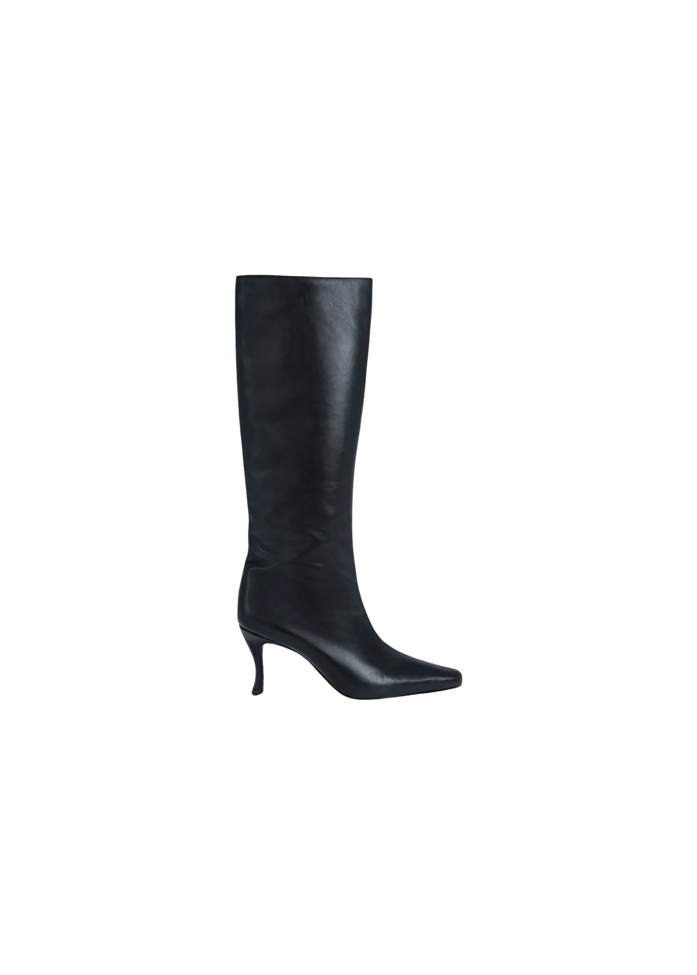 Stevie 42 Black Smooth Leather Boots