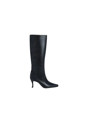 Stevie 42 Black Smooth Leather Boots