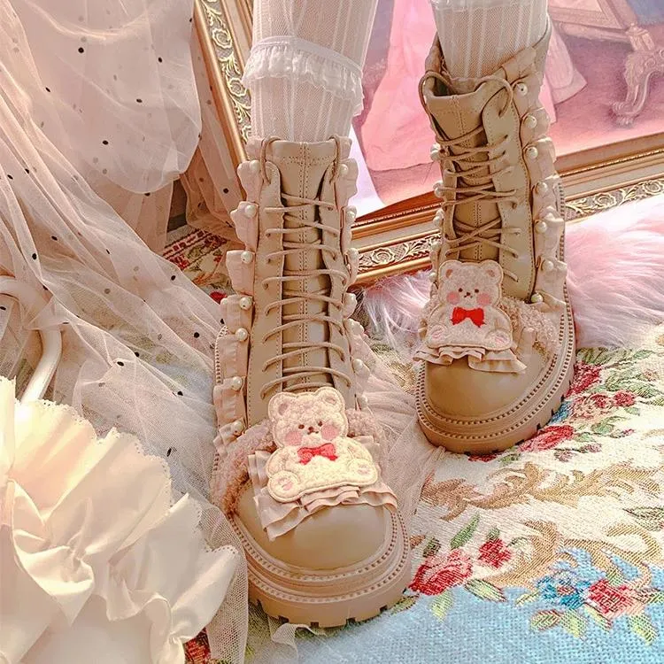 Teddy Bear Ankle Boots