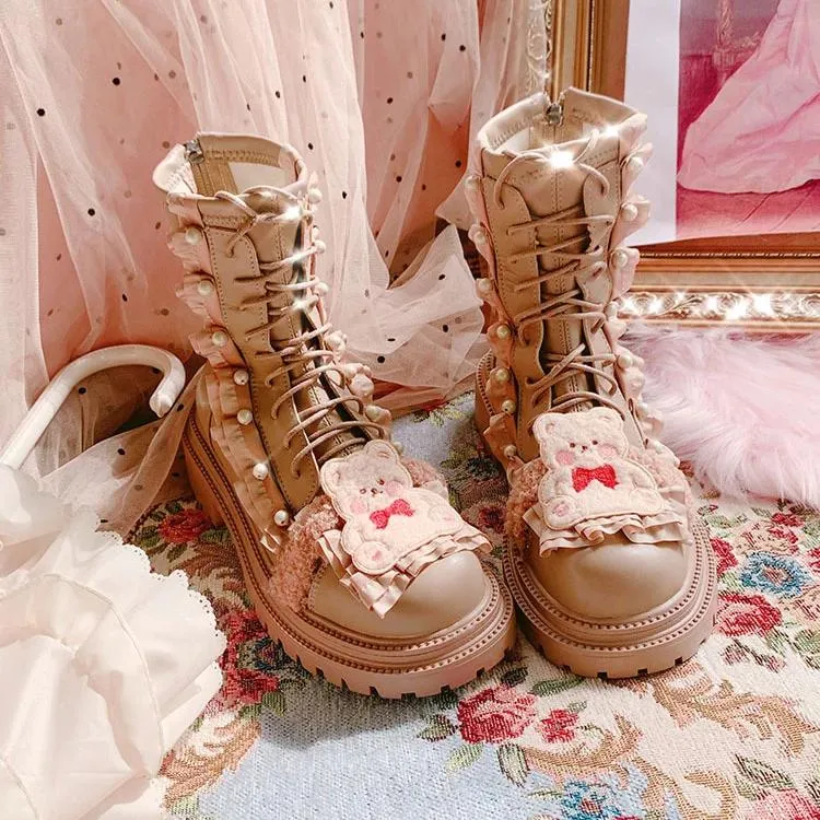 Teddy Bear Ankle Boots