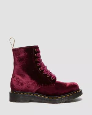 Vegan 1460 Velvet Lace Up Boots